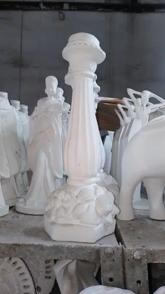 Castiçal Barroco Imagem Castiçal Barroco Escultura Gesso Cru