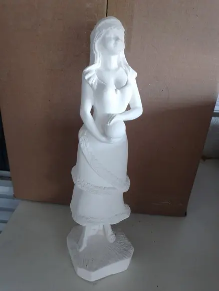 Cigana Cristal Imagem Cigana Dara Escultura em Gesso Cru 36c