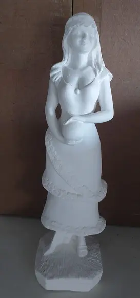 Cigana Cristal Imagem Cigana Dara Escultura em Gesso Cru 36c