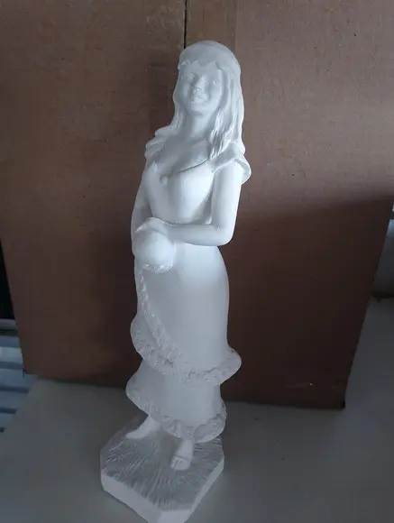 Cigana Cristal Imagem Cigana Dara Escultura em Gesso Cru 36c