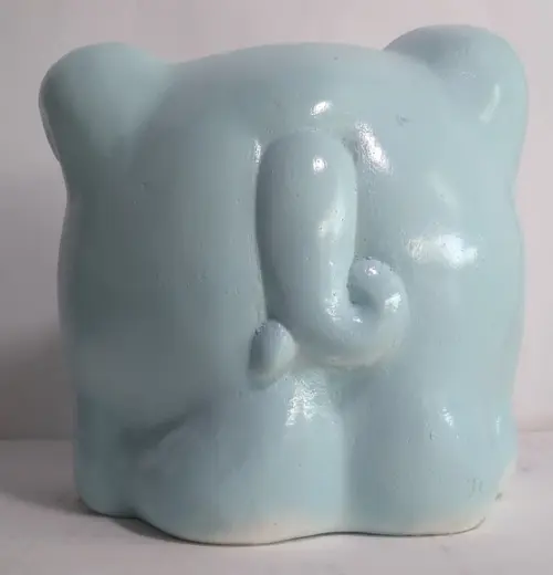 Cofre para Guardar Moedas Porquinho Escultura Gesso Cofre