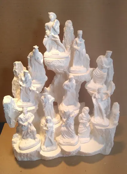 Congá Altar para Orixá com 12 Imagem de Orixás 10cm
