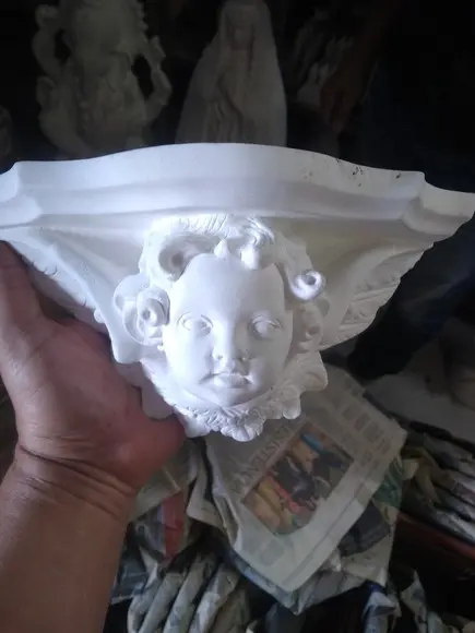 Console com Anjo Imagem p/ Colocar na Parede Gesso