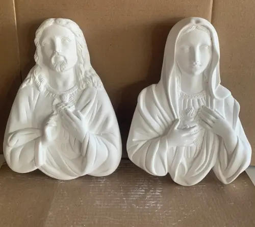 Coração de Maria + Coração de Jesus Placa de Parede