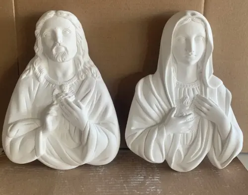 Coração de Maria + Coração de Jesus Placa de Parede