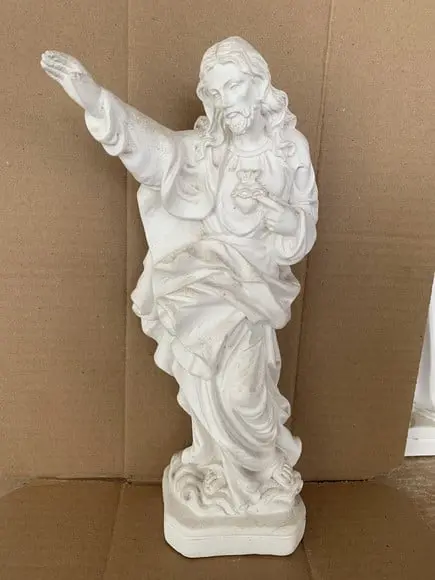 Cristo Abençoando Imagem Jesus Cristo Barroco em Gesso Cru