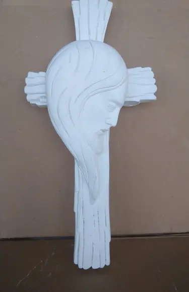 Crucifixo Imagem Rosto de Jesus Cristo Perfil na Cruz