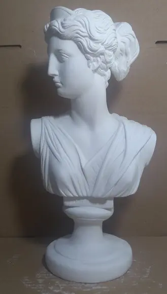 Deusa Ártemis Imagem Busto Ártemis em Gesso Cru