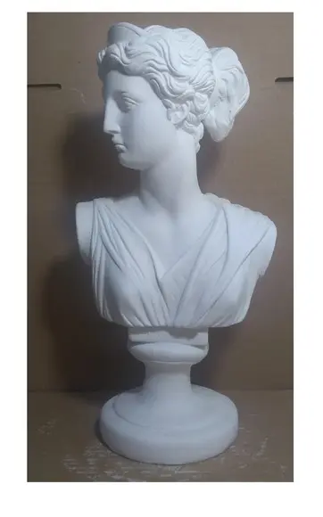 Deusa Ártemis Imagem Busto Ártemis em Gesso Cru