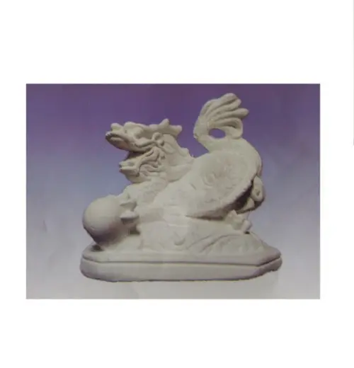 Dragão Filhote Imagem Dragão Criança Escultura Gesso Cru