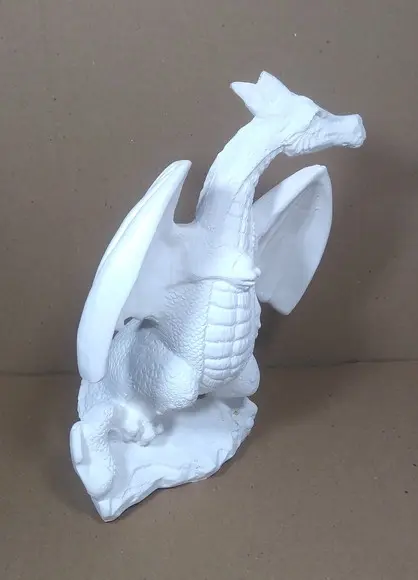 Dragão Voador Imagem Dragão Escultura em Gesso Cru
