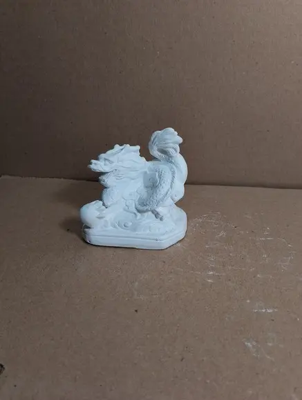 Dragão Filhote Imagem Dragão Criança Escultura Gesso Cru