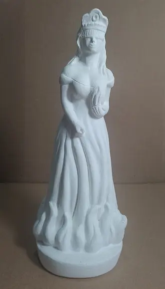 Egunitá Orixá Imagem Egunita Orixás do Candomblé Gesso Cru