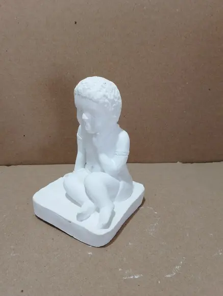 Ere Menino Imagem Menino Africano Ere Escultura Gesso