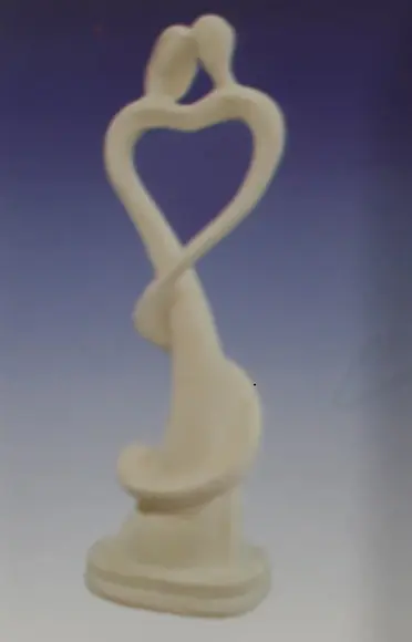 Escultura Alma Gêmea Imagem em Gesso Crupara Pintar