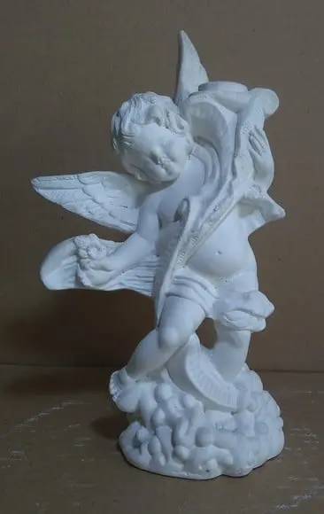 Escultura Anjo Itália Imagem em Gesso Cru para Pintar