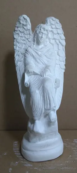 Escultura Anjo Isadkiel Imagem em Gesso Cru para Pintar