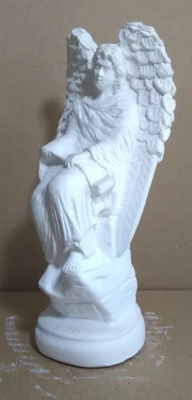 Escultura Anjo Isadkiel Imagem em Gesso Cru para Pintar