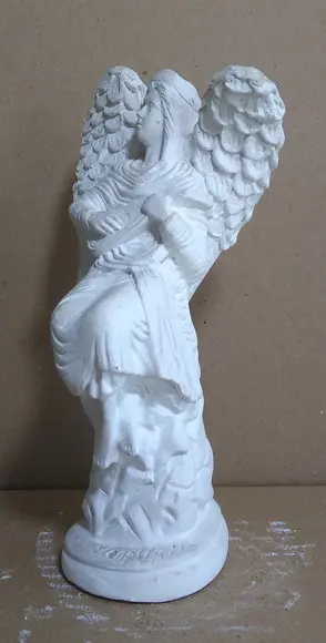 Escultura Anjo Isaphkiel Escultura em Gesso Cru para Pintar