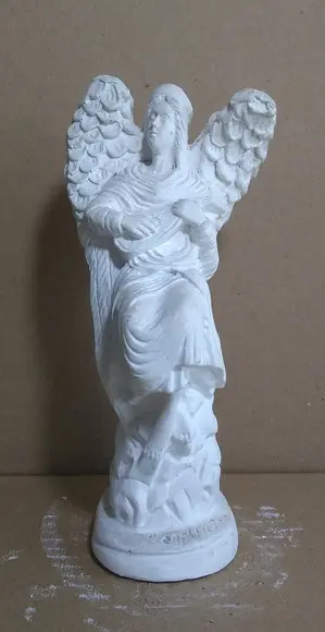 Escultura Anjo Isaphkiel Escultura em Gesso Cru para Pintar