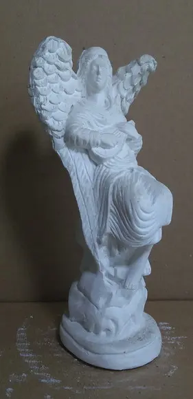 Escultura Anjo Isaphkiel Escultura em Gesso Cru para Pintar