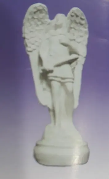 Escultura Anjo Mikael Imagem em Gesso Cru para Pintar