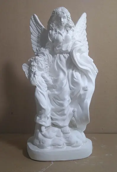 Escultura Anjo Rosinha Imagem em Gesso Cru para Pintar