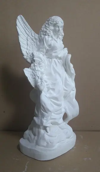 Escultura Anjo Rosinha Imagem em Gesso Cru para Pintar