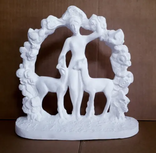 Escultura Ártemis Imagem Deusa Artemis Nova em Gesso Cru