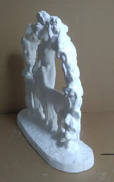 Escultura Ártemis Imagem Deusa Artemis Nova em Gesso Cru