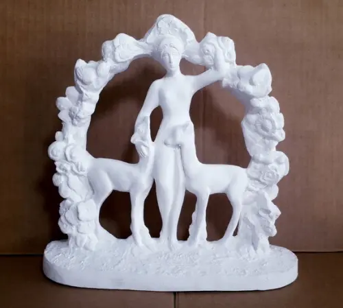 Escultura Ártemis Imagem Deusa Artemis Nova em Gesso Cru