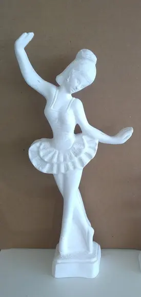 Escultura Bailarina Imagem em Gesso Cru para Pintar