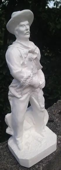 Escultura Boiadeiro em Gesso Cru para Pintar Como Desejar