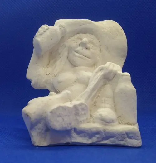 Escultura Bruxa Boemia Imagem para Pintar em Gesso Cru