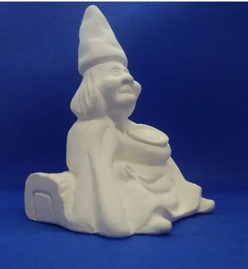 Escultura Bruxa Brigida Imagem em Gesso Cru para Pintar