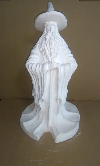 Escultura Bruxo Bruma Imagem em Gesso Cru para Pintar