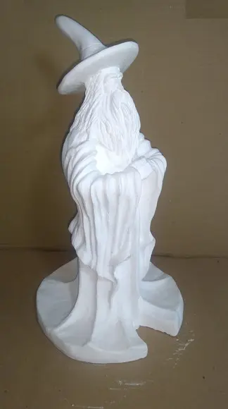 Escultura Bruxo Bruma Imagem em Gesso Cru para Pintar