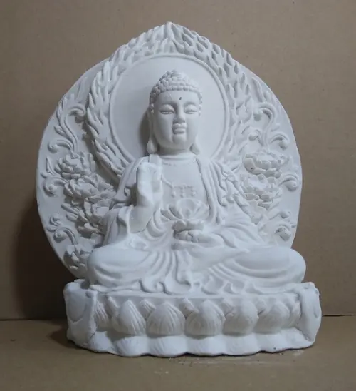 Escultura Buda do Tibet Imagem em Gesso para Pintar