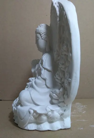 Escultura Buda do Tibet Imagem em Gesso para Pintar