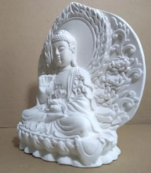 Escultura Buda do Tibet Imagem em Gesso para Pintar