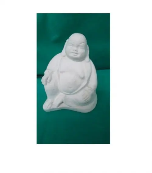 Escultura Buda Liso Imagem em Gesso Cru para Pintar