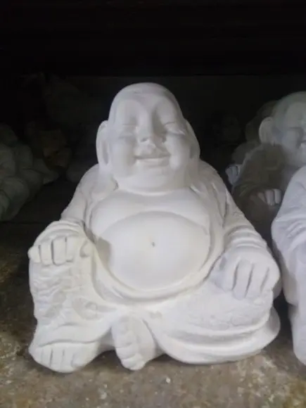 Escultura Buda Imagem em Gesso Cru para Pintar