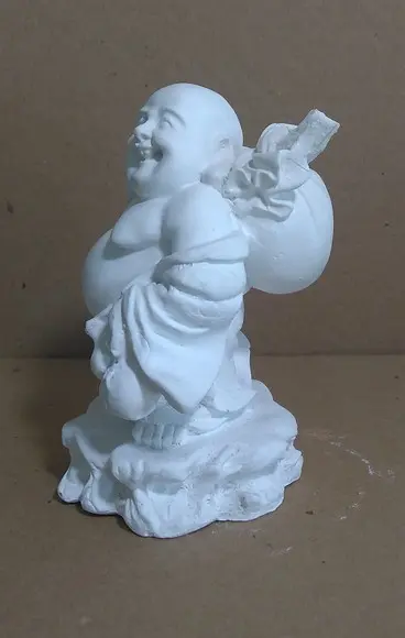 Escultura Buda Viajante Imagem Buda em Gesso Cru /pintar