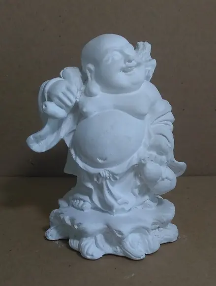 Escultura Buda Viajante Imagem Buda em Gesso Cru /pintar