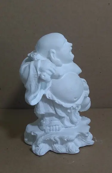 Escultura Buda Viajante Imagem Buda em Gesso Cru /pintar