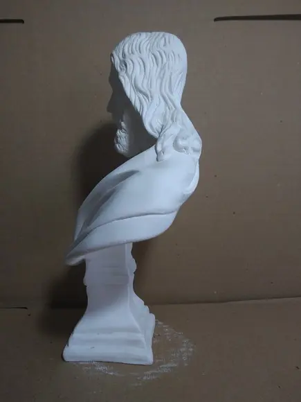 Escultura Busto Coração de Jesus Imagem em Gesso para Pintar