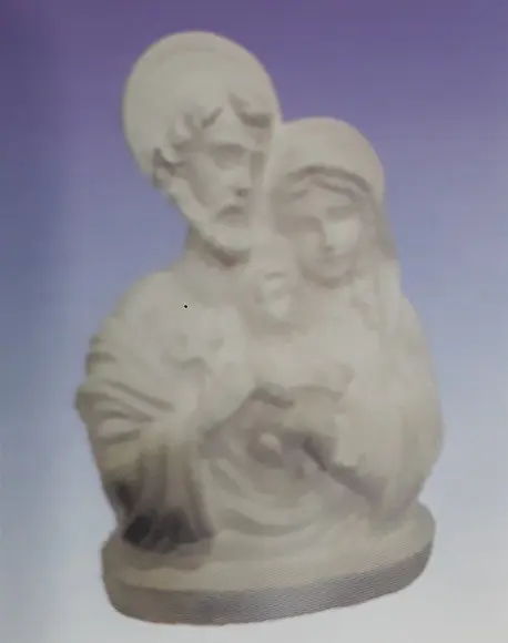Escultura Busto da Sagrada Família para Pintar em Gesso Cru
