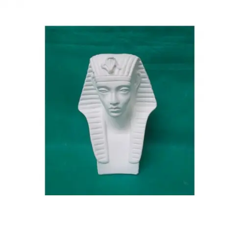 Escultura Busto do Faraó Imagem em Gesso Cru para Pintar