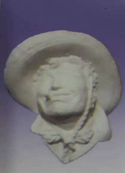 Escultura Busto Pirata Mexicano em Gesso Cru para Pintar