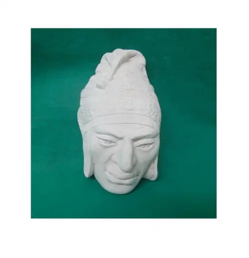 Escultura Busto Pirata Peruano em Gesso Cru para Pintar